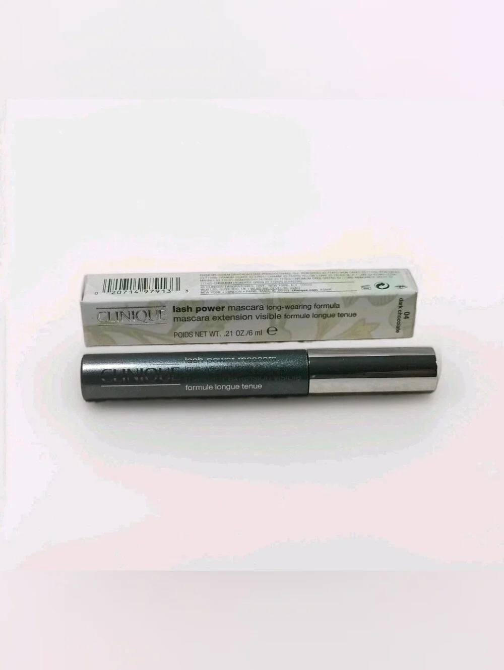 NIB Clinique Lash Power Mascara Long Wearing Formula 04 DARK CHOCOLATE 0.21 oz
